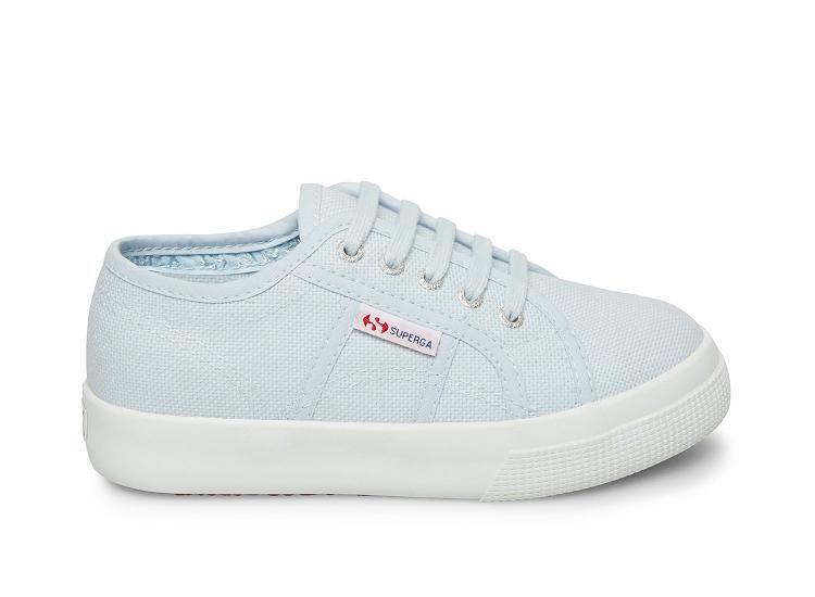 Superga 2730 Cotj Baby Blue-Wht Fab - Kids Superga Shoes